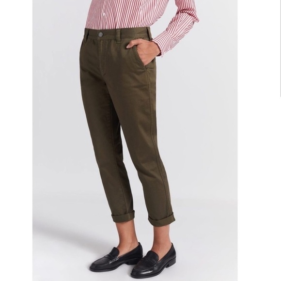 Current/Elliott The Confidant Pants in Army Green - Picture 2 of 8